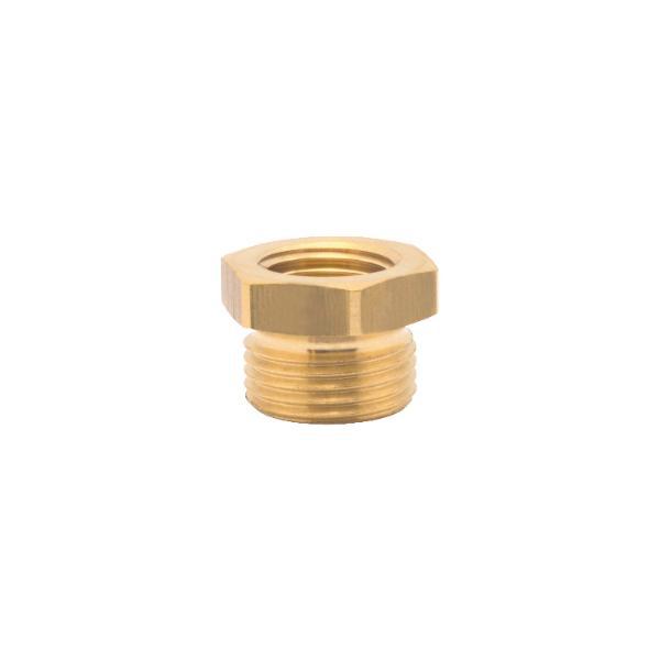 Druckluft Reduziernippel mit IG 1/8" und AG 1/4" aus Messing Druckluft Reduziernippel mit IG 1/8" und AG 1/4" aus Messing