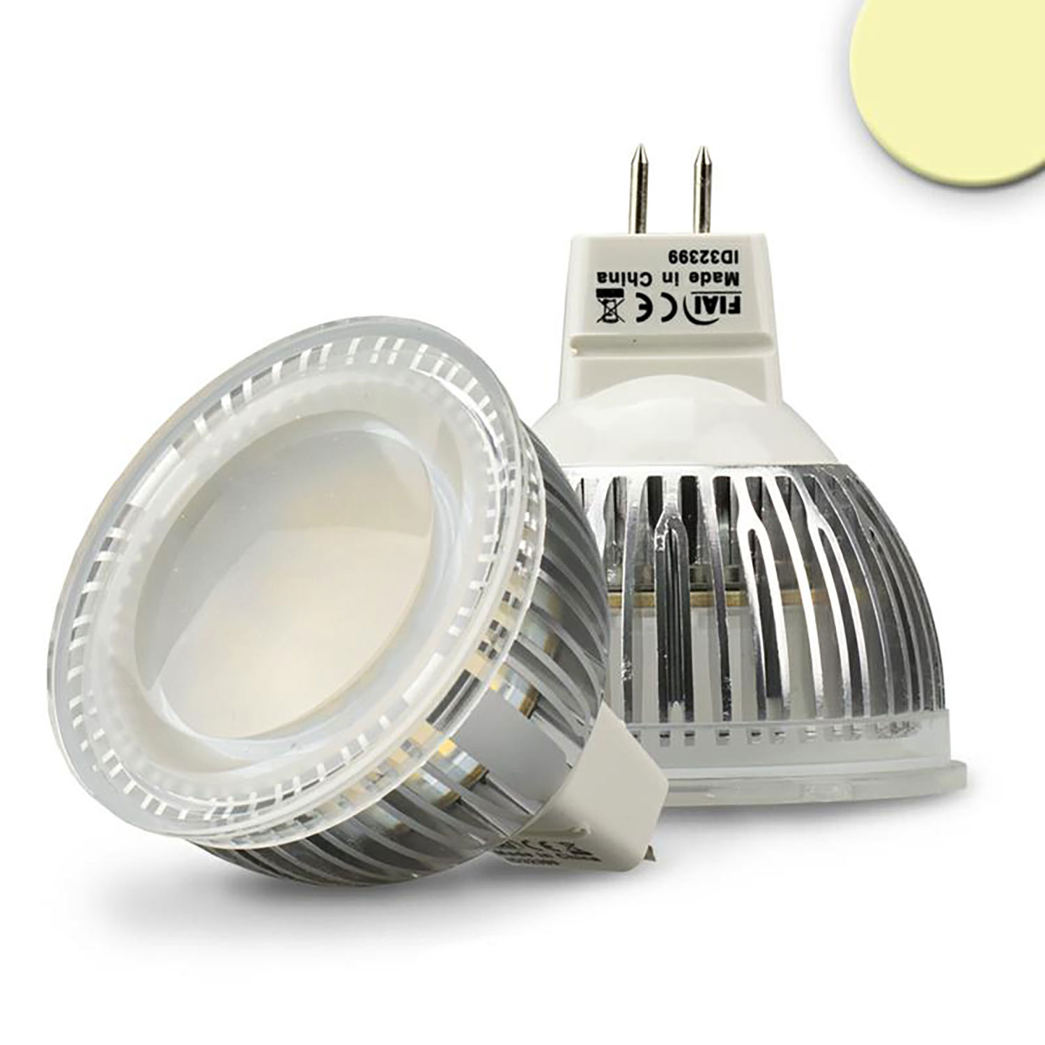 ISOLED MR16 LED Strahler 6W Glas diffus 120° warmweiß