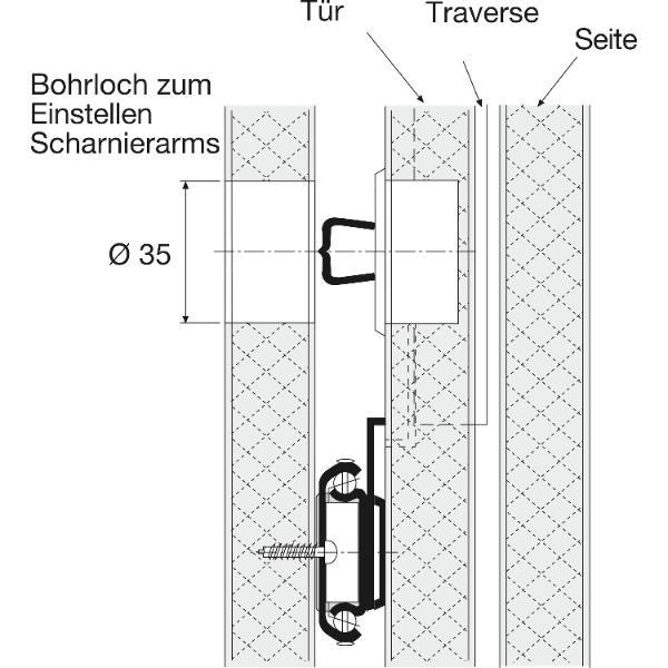 Accuride 1316 Synchronsteuerung, Schienenlänge 500 mm