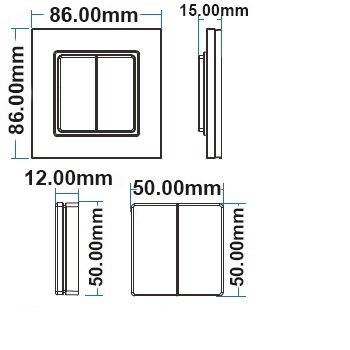 ISOLED Sys-Pro RGB/RGB+W 1 Zone Aufputz-Tast-Fernbedienung mit Batterie