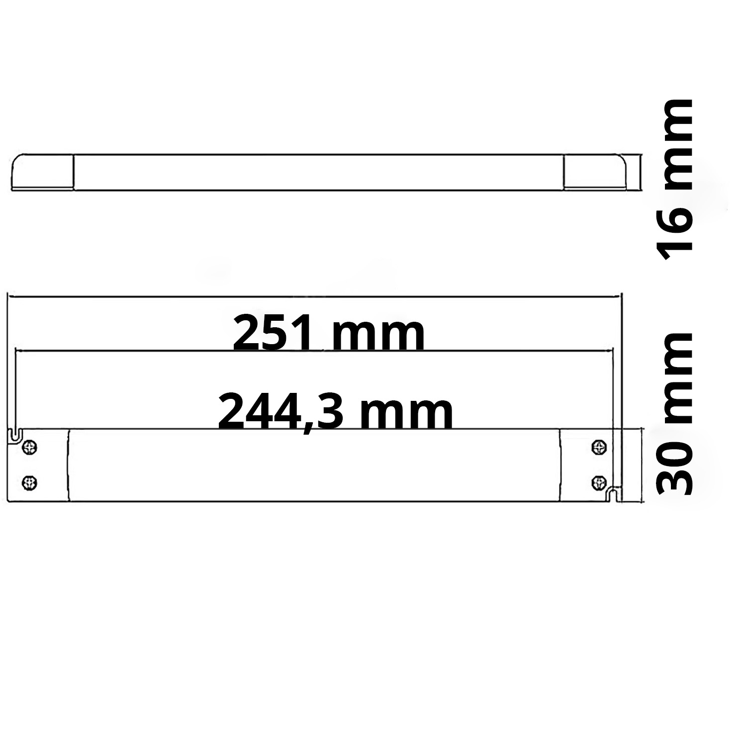 ISOLED LED Trafo 24V/DC 0-30W SELV ultraflach ultraschmal
