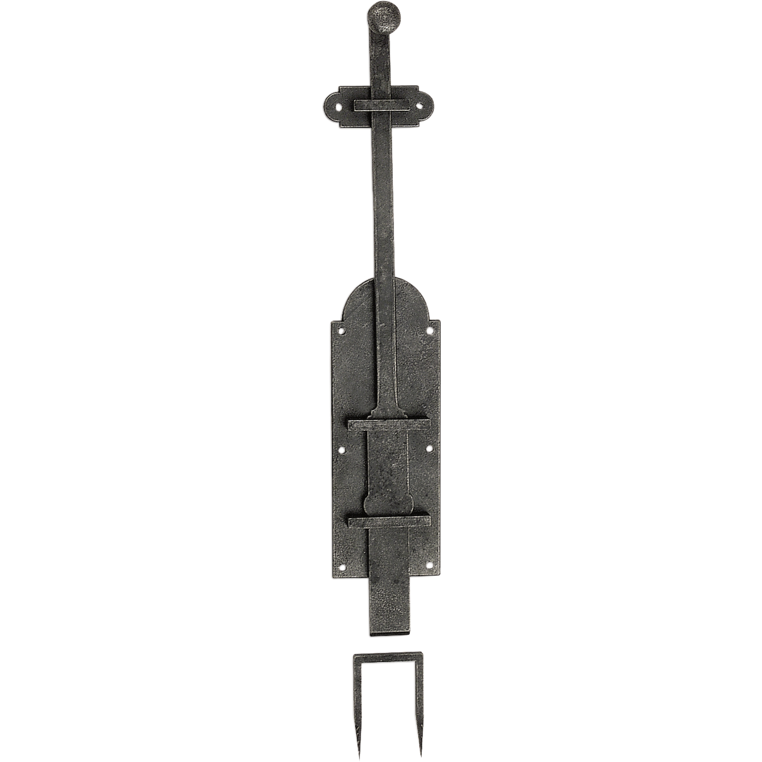 Schörghofer Türriegel Klam, 450 mm, Eisen alt gebürstet