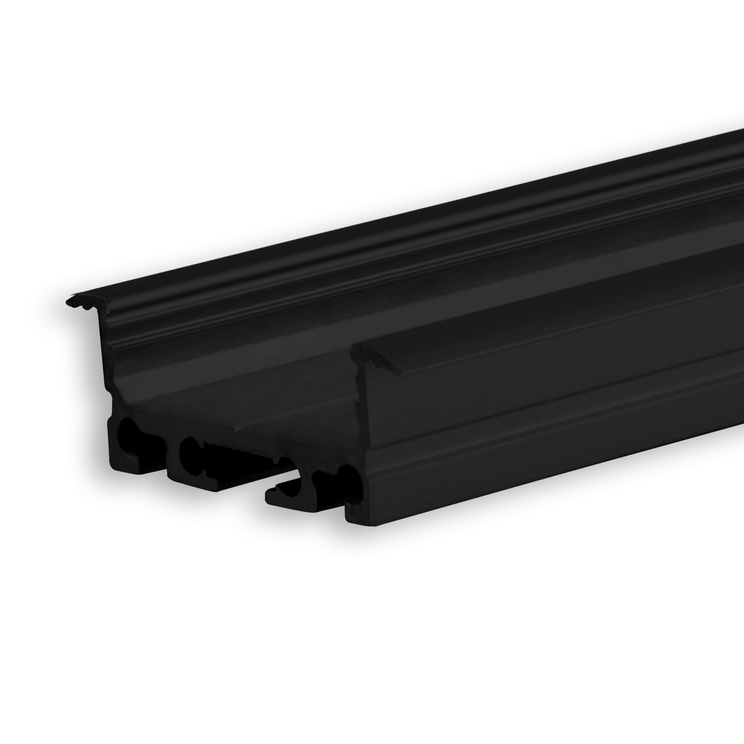 ISOLED LED Einbauprofil DIVE24 FLAT Aluminium schwarz pulverbeschichtet RAL9005 200cm