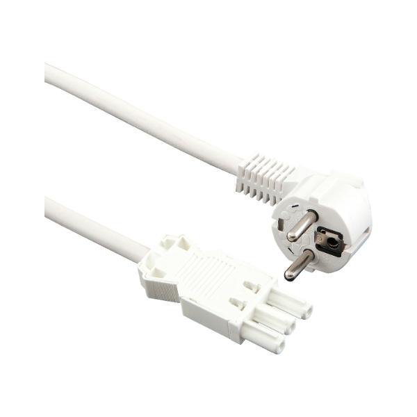 Anschlussleitung Gerätekupplung GST18/Schukostecker 1000 mm weiß Anschlussleitung Gerätekupplung GST18/Schukostecker 1000 mm weiß