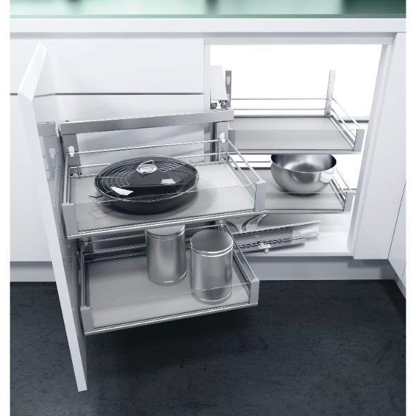 Vauth-Sagel VS COR Fold Eckauszug Set Artline KB 900 mm links Silber