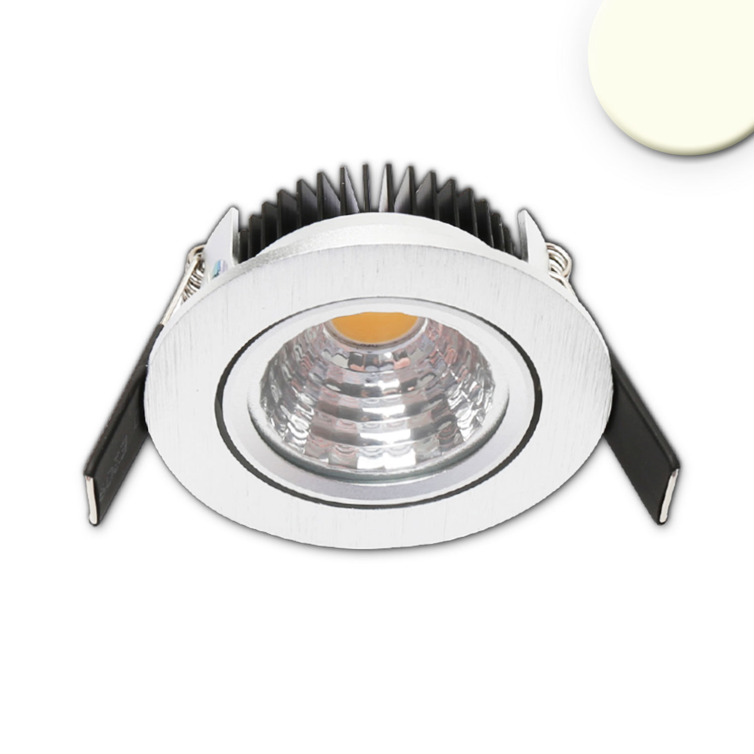 ISOLED LED Einbauleuchte 68 MiniAMP alu gebürstet 5W 24V DC 2700K dimmbar