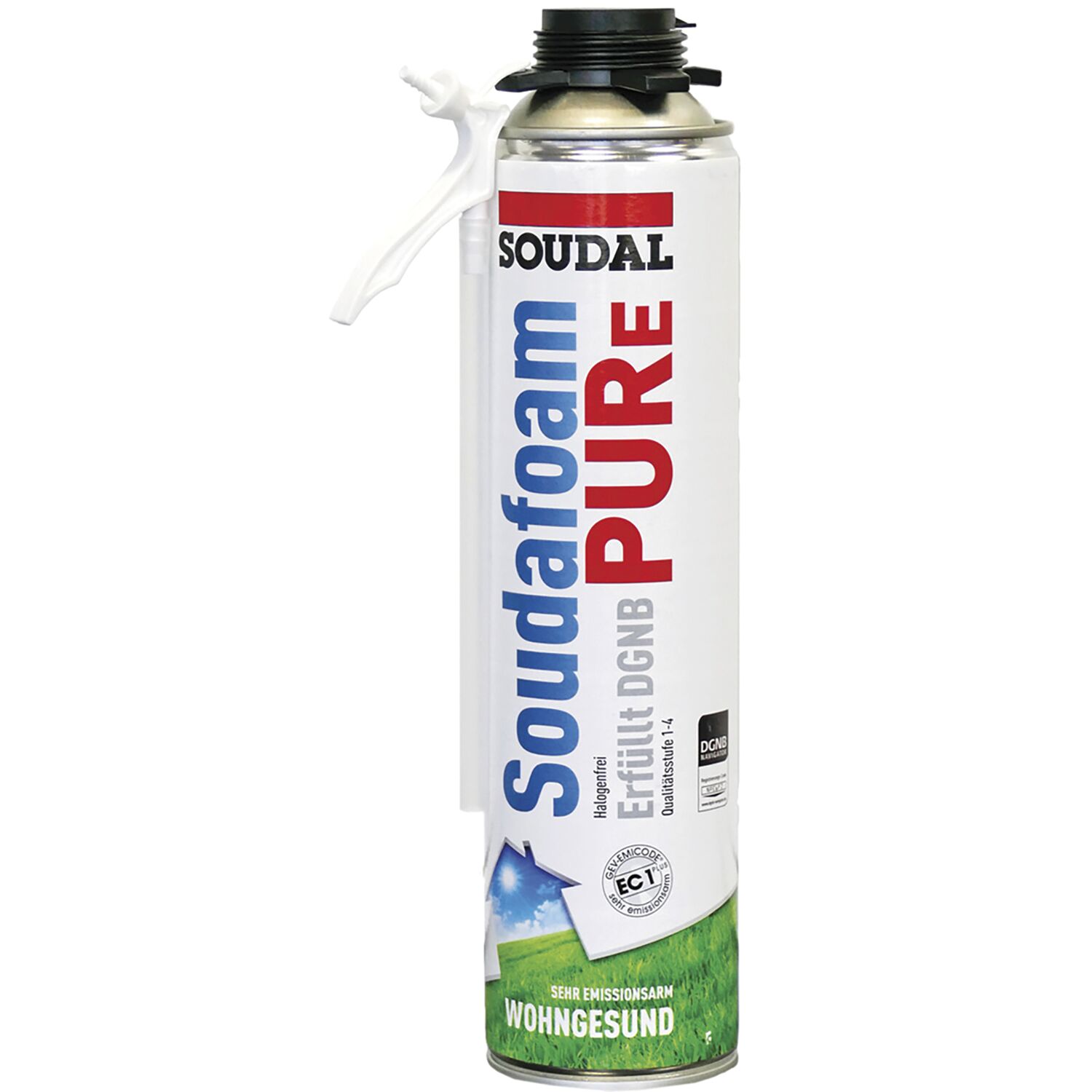 SOUDAL 1K-Pistolen & Montageschaum Soudafoam PURe B1, 500ml, - 20L Ausbeute (12 Stück)