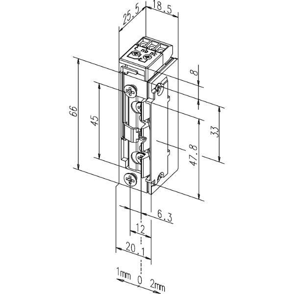 effeff Türöffner 118.63 ProFix2 22-42V AC/DC, ohne Schließblech