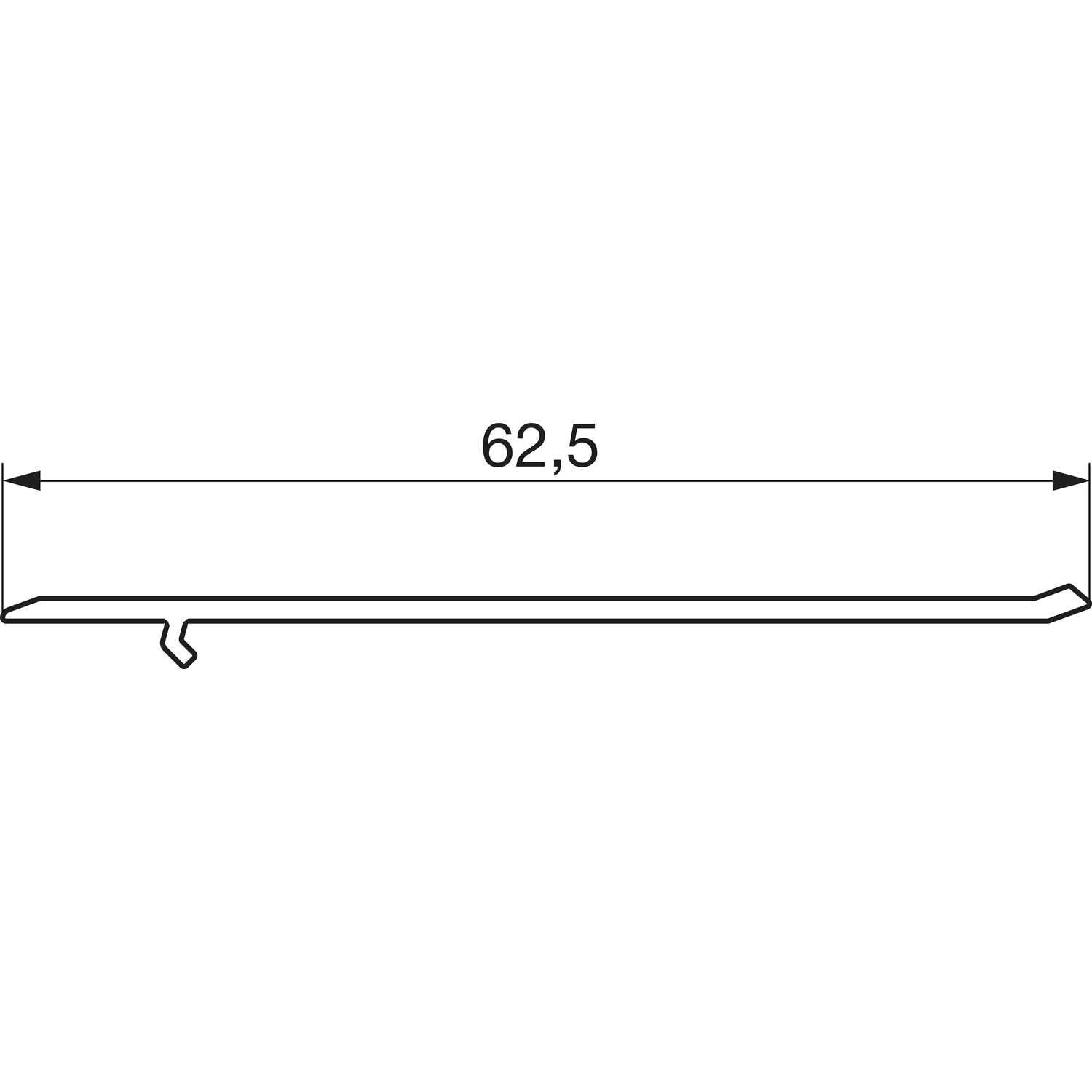 GU Thermostep 164 Trittschwelle P1642, L=2500 mm, Alu silber eloxiert