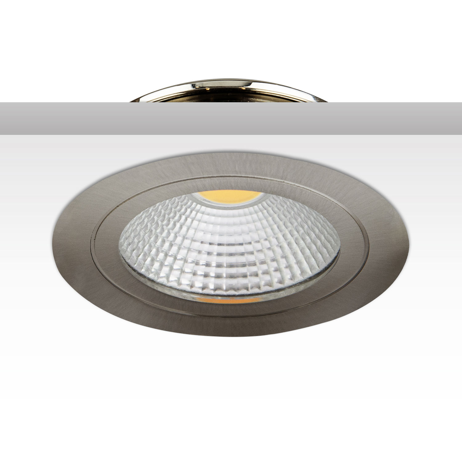 ISOLED LED Möbel-Einbaustrahler COB mit Reflektor 3W 60° nickel geb. warmweiß