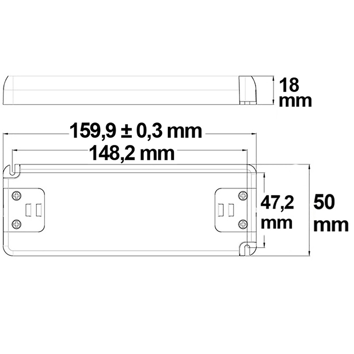 ISOLED LED Trafo 24V/DC 0-30W SELV ultraflach