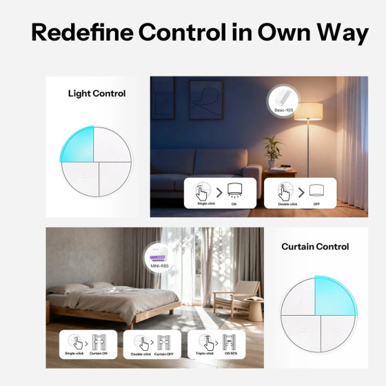 Sonoff Orb 4-in-1 Zigbee Intelligenter Szenenknopf SNZB-01M