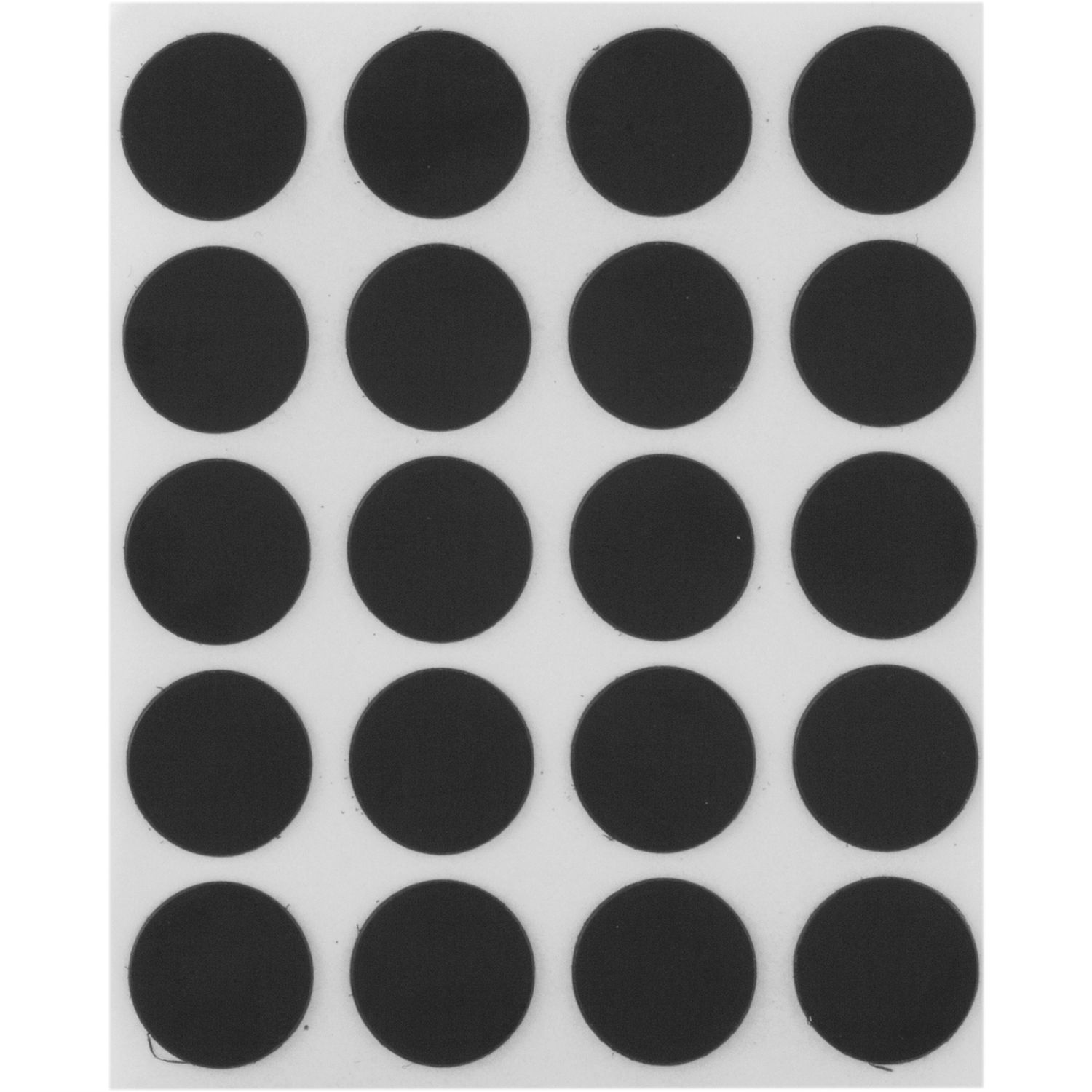 Abdeckkappe selbstklebend, ø13mm, 20 Stück, Kunststoff schwarz