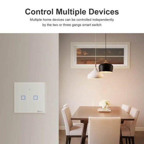 Sonoff WLAN-Wandschalter der SONOFF TX-Serie WiFi+RF433 T1 2fach
