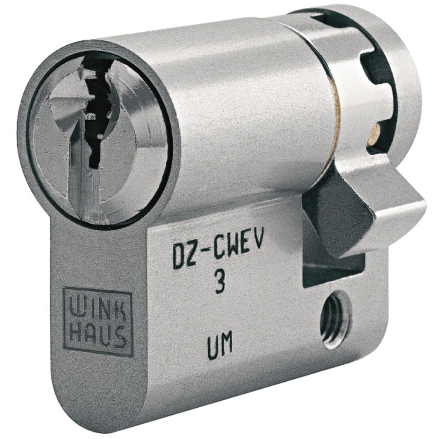 Winkhaus Einbauhalbzylinder key Tec RPE, Ergänzungsprogramm,45 mm,Messing vernickelt matt