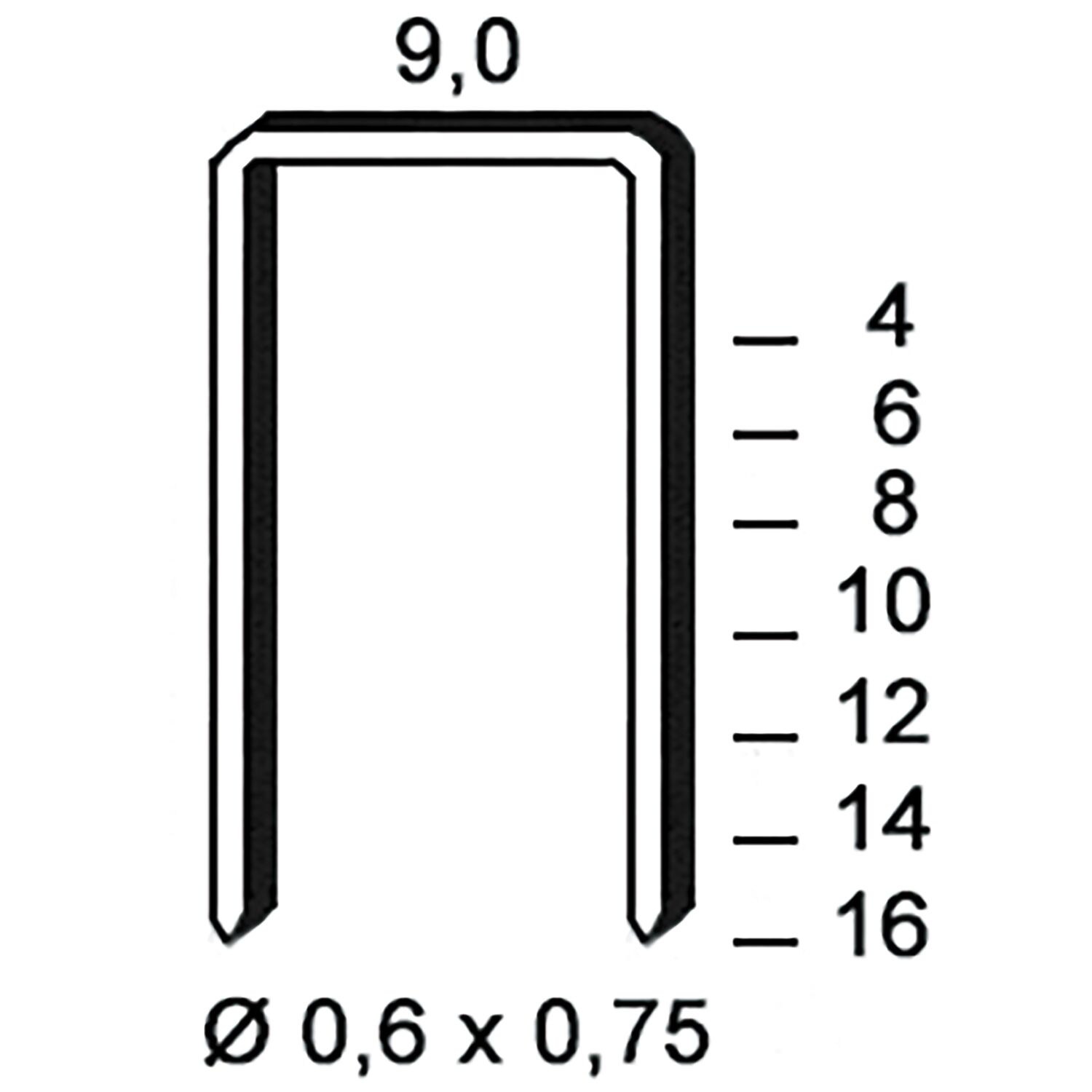 ALSAFIX Klammern Type V 8 mm aus Stahldraht verzinkt (10000 Stück) (10 TS)
