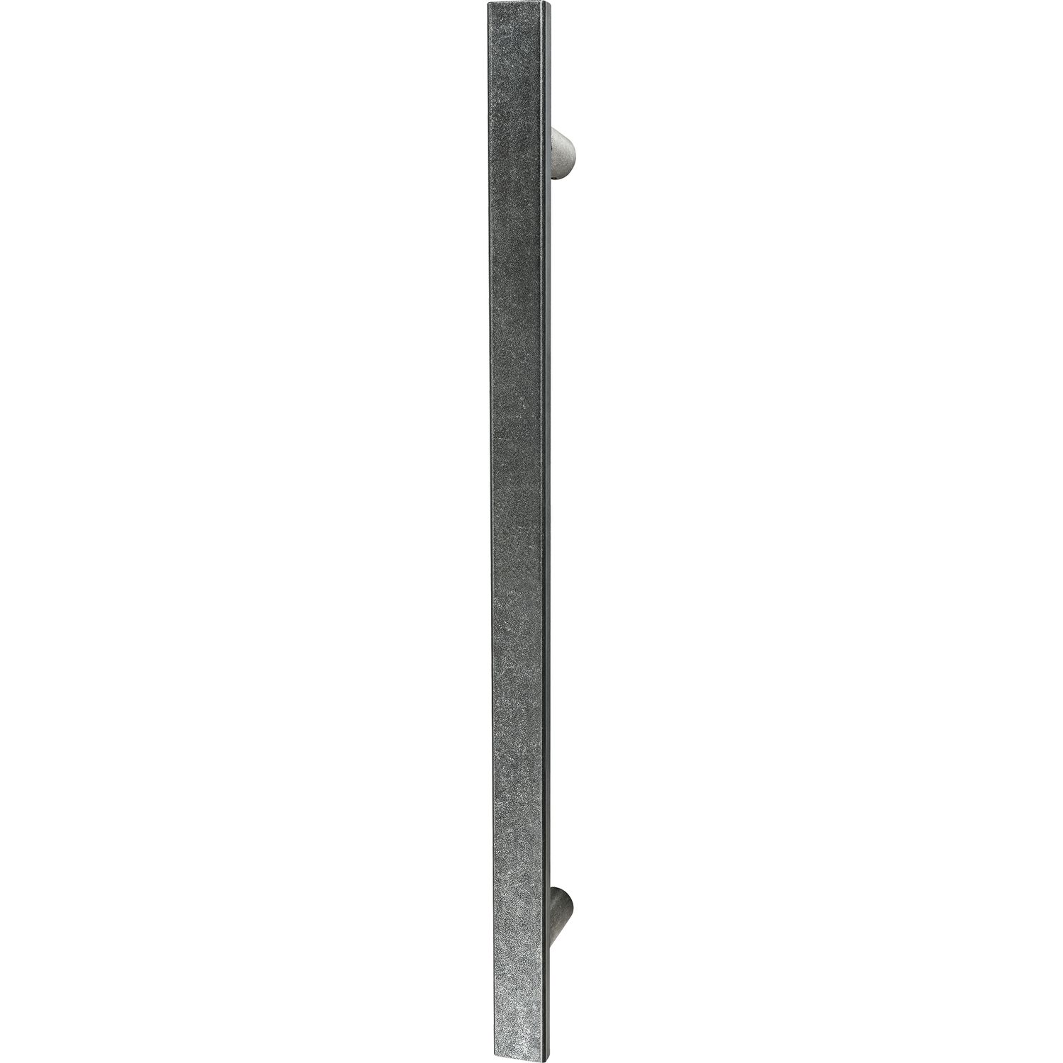 Halcö Stoßgriff flach - Länge 1400mm Lochabstand 1230 verzinkt schwarz passiviert