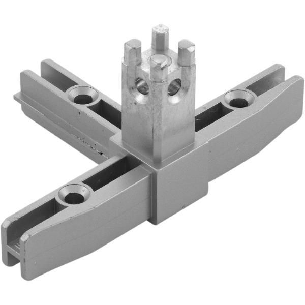 SCHÜCO Smartcube Eckknoten 4sh Zamak Edelstahl-Effekt