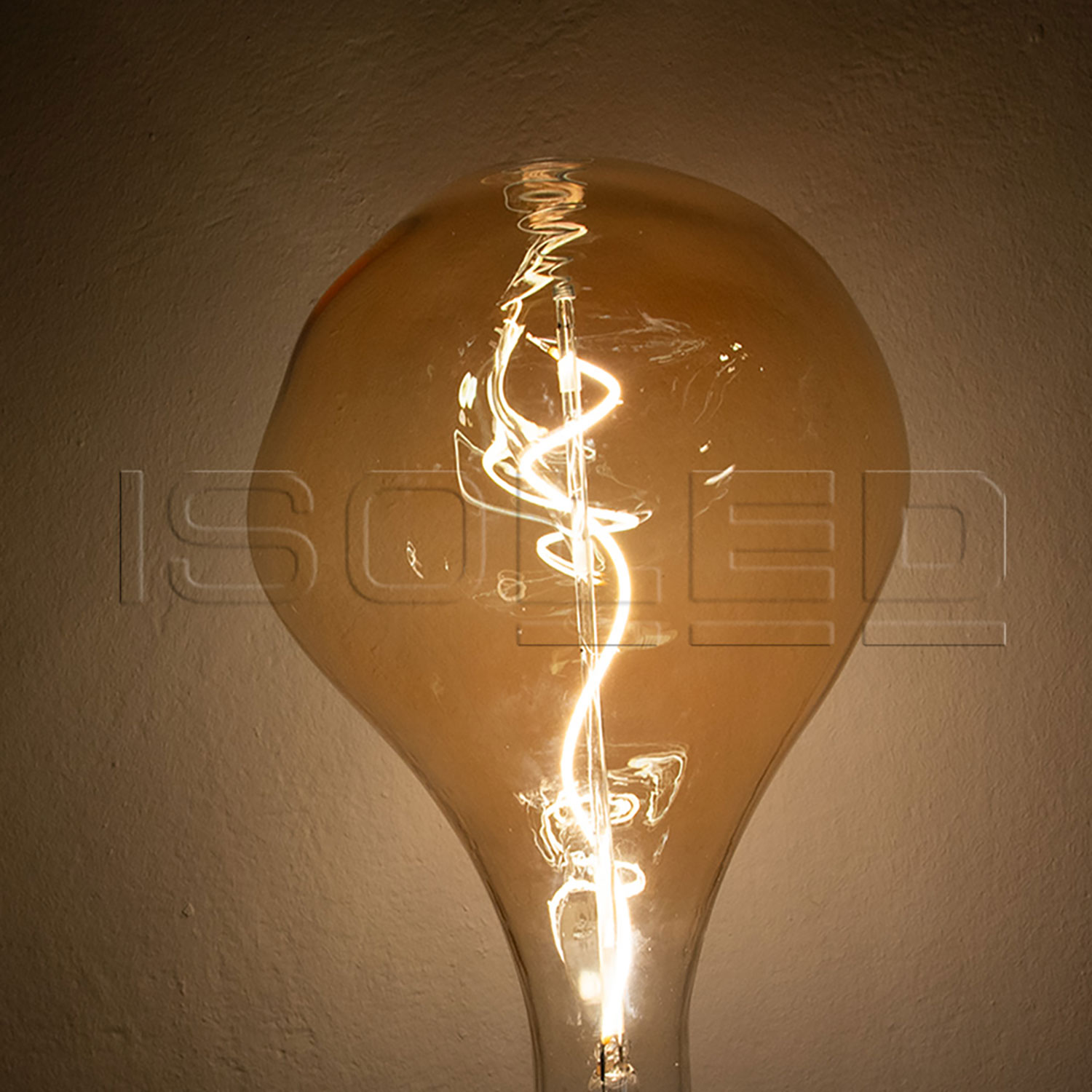 ISOLED E27 Vintage Line LED Dekobirne 165 4W ultrawarmweiß Glas amber dimmbar