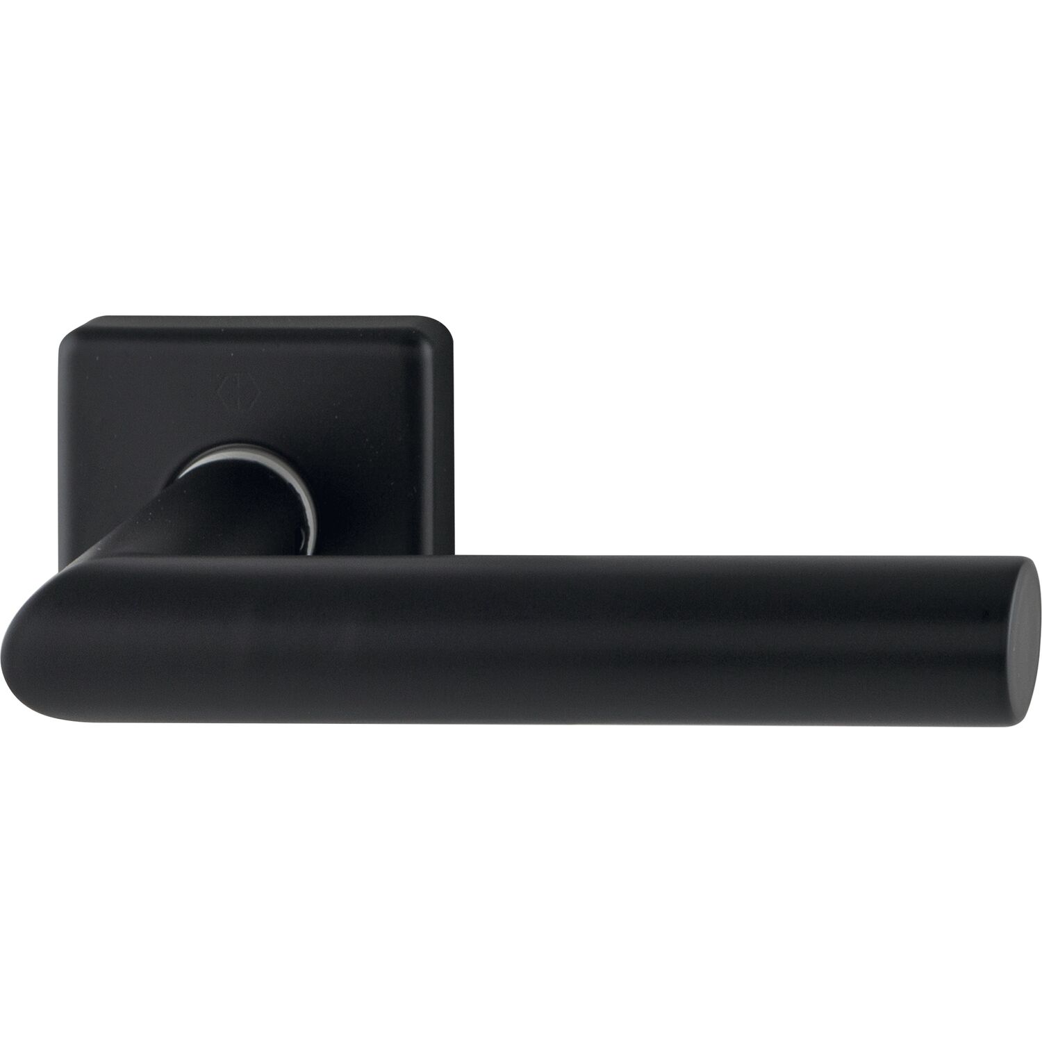HOPPE Drückerhalbgarnitur AMSTERDAM eckig, Vierkant 8/62 mm, Edelstahl schwarz