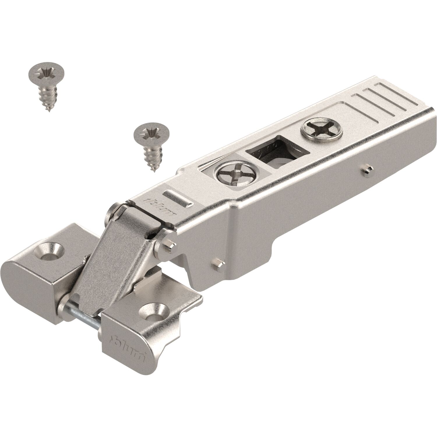 blum CLIP top Alurahmenscharnier 95°, gerade mit Feder, Schrauben