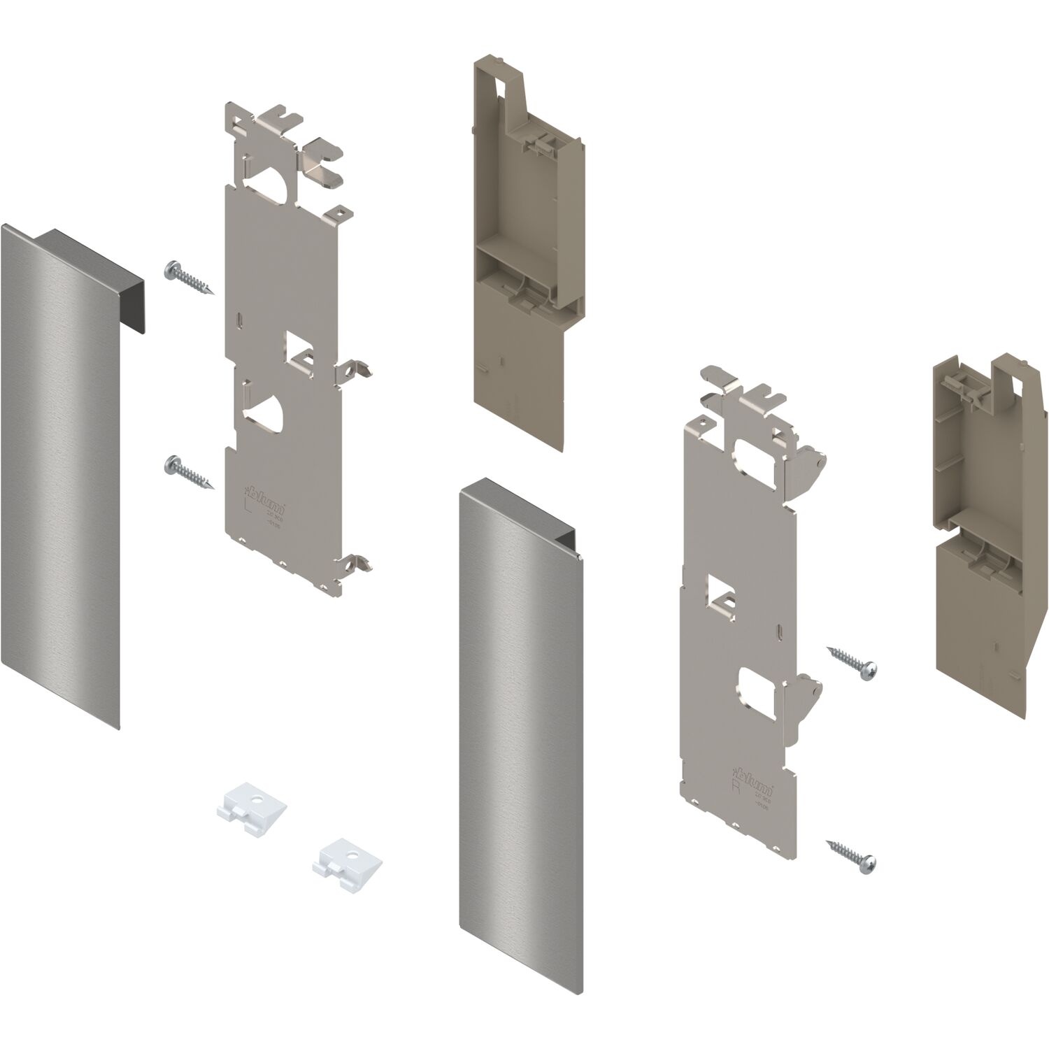 blum LEGRABOX Fronthalter Innenauszug mit Reling Höhe C, INOX