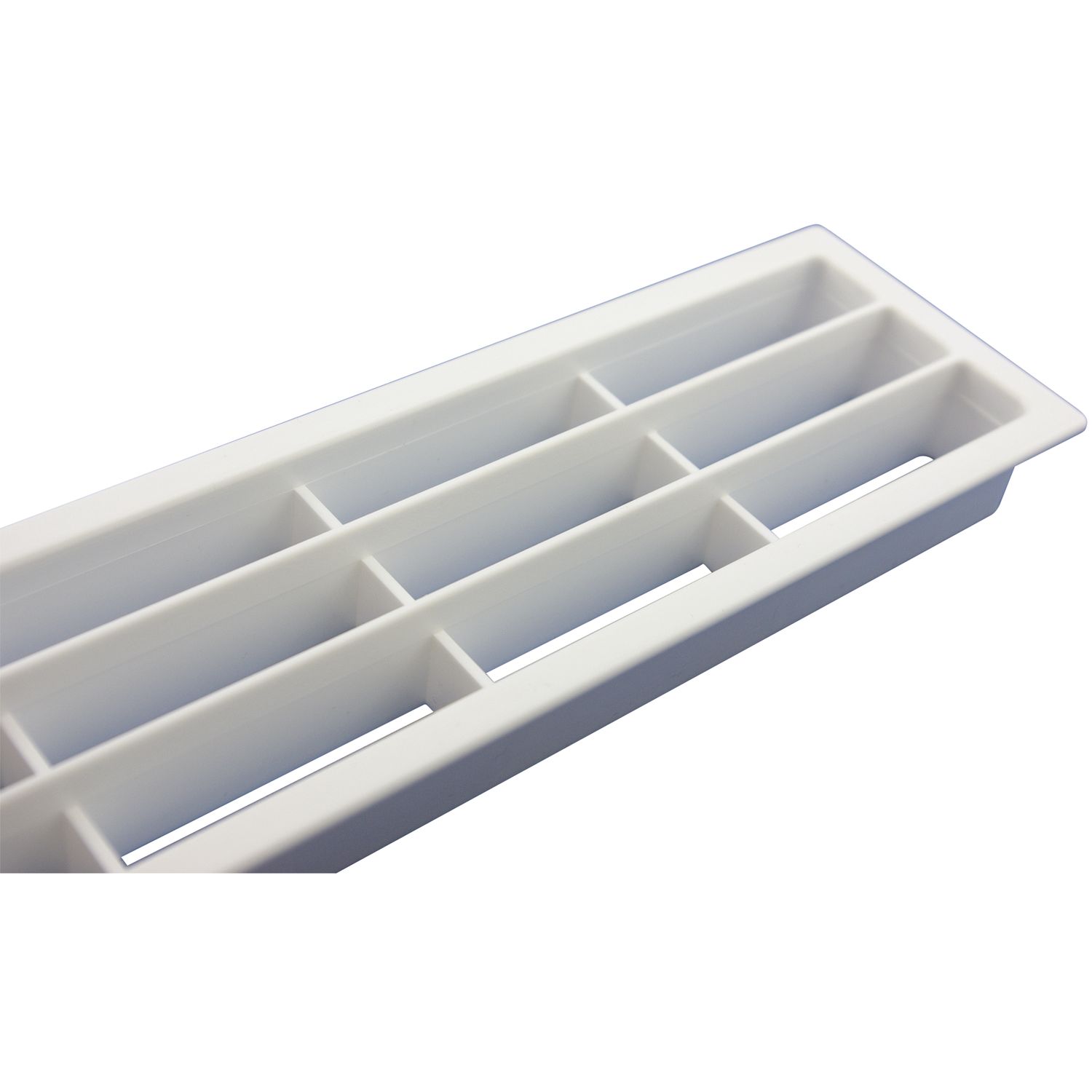 Lüftungsgitter 458 x 65 mm Kunststoff Weiß