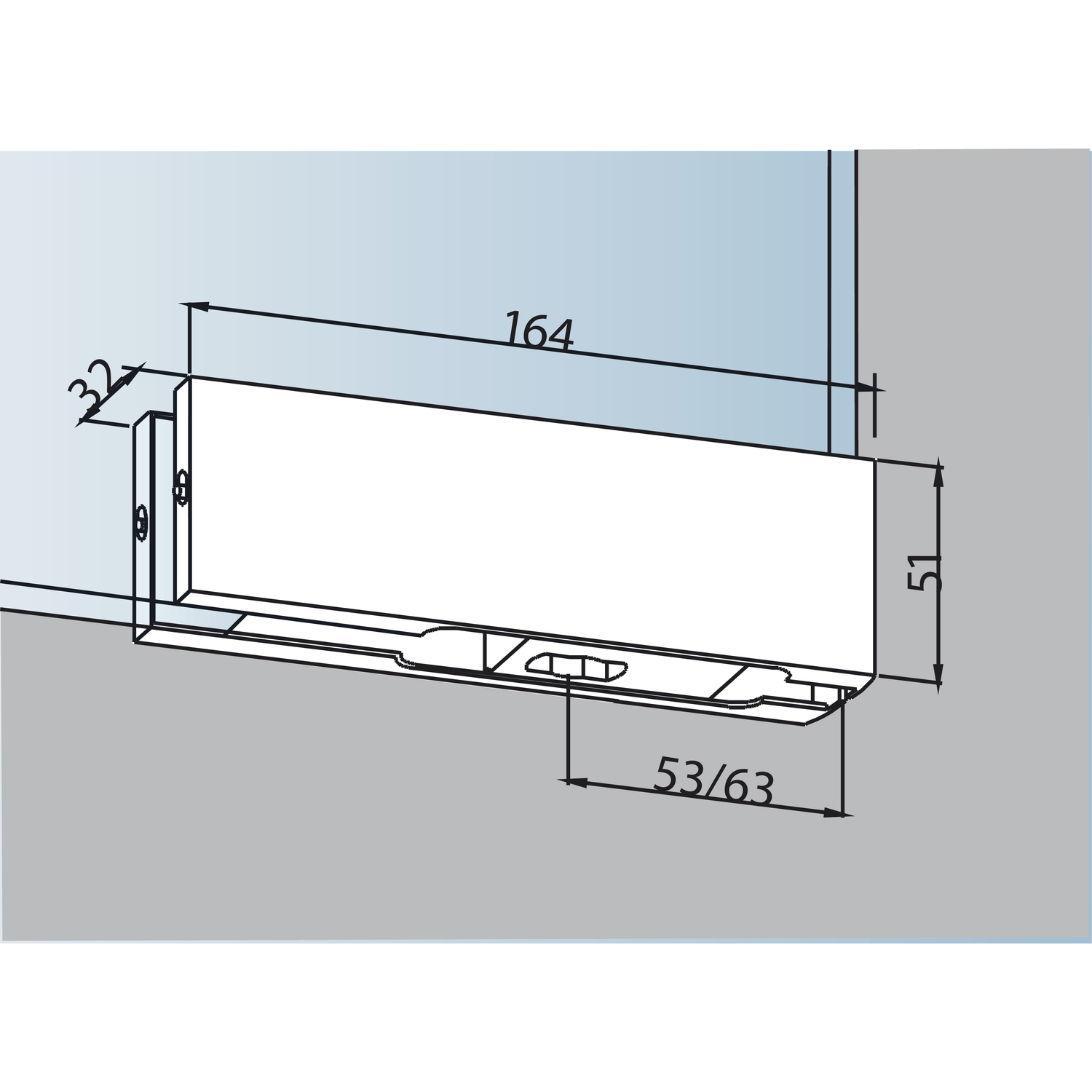 DORMA-Glas DORMA-Glas Unterer Eckbeschlag PT 10, Glas 10 mm, Edelstahl (03.100)