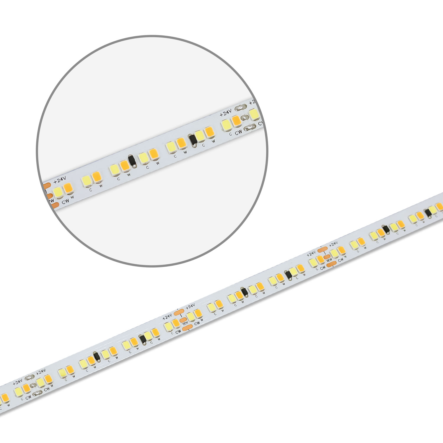 ISOLED LED HEQ922/960 Linear CCT Flexband 24V DC 15W kw | 15W ww 140lm/W IP20 5m Rolle 224 LED/m