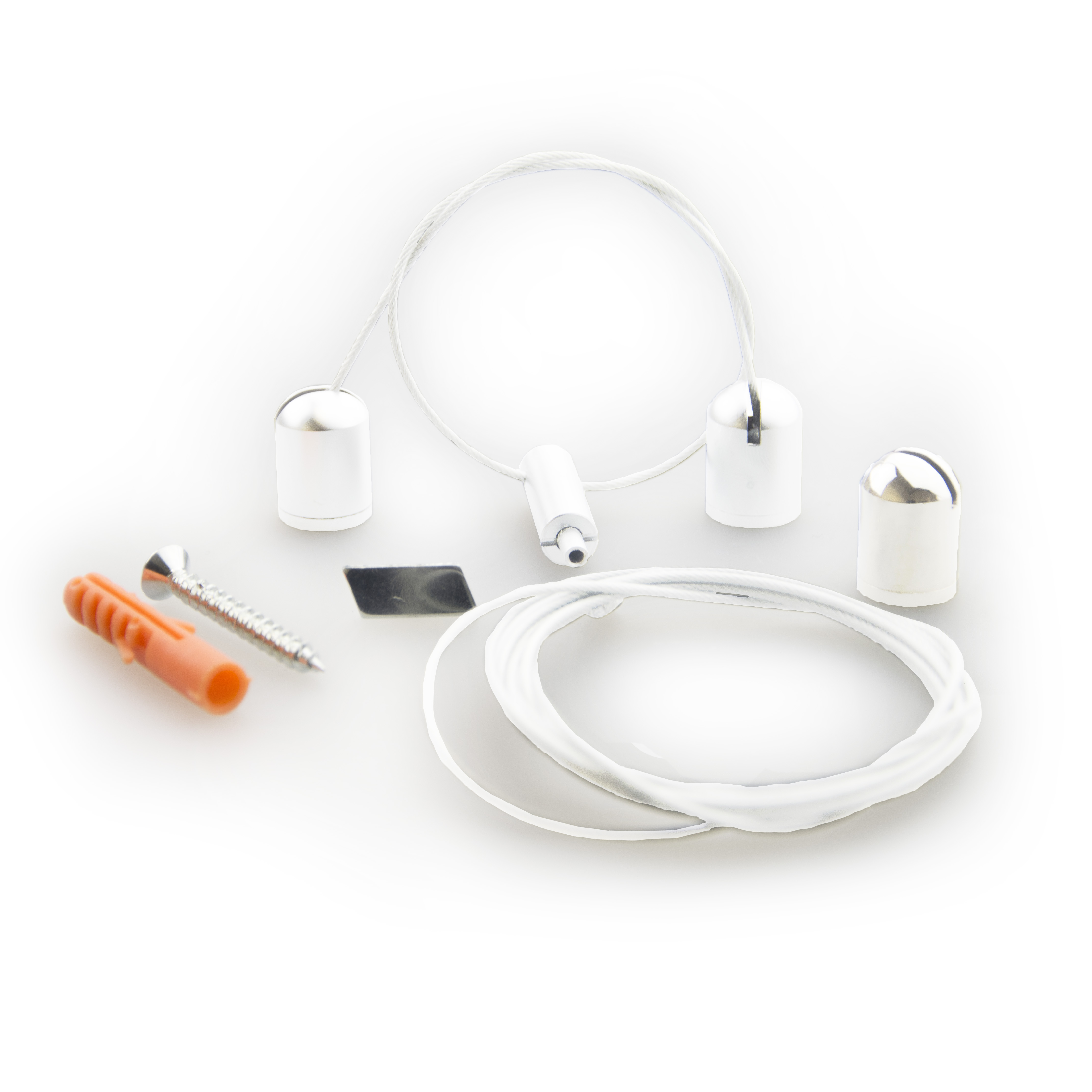 ISOLED Seilabhängung Z04 für LAMP30 V2 weiß Länge bis 3m 2 Stk inkl. Befestigungsmaterial