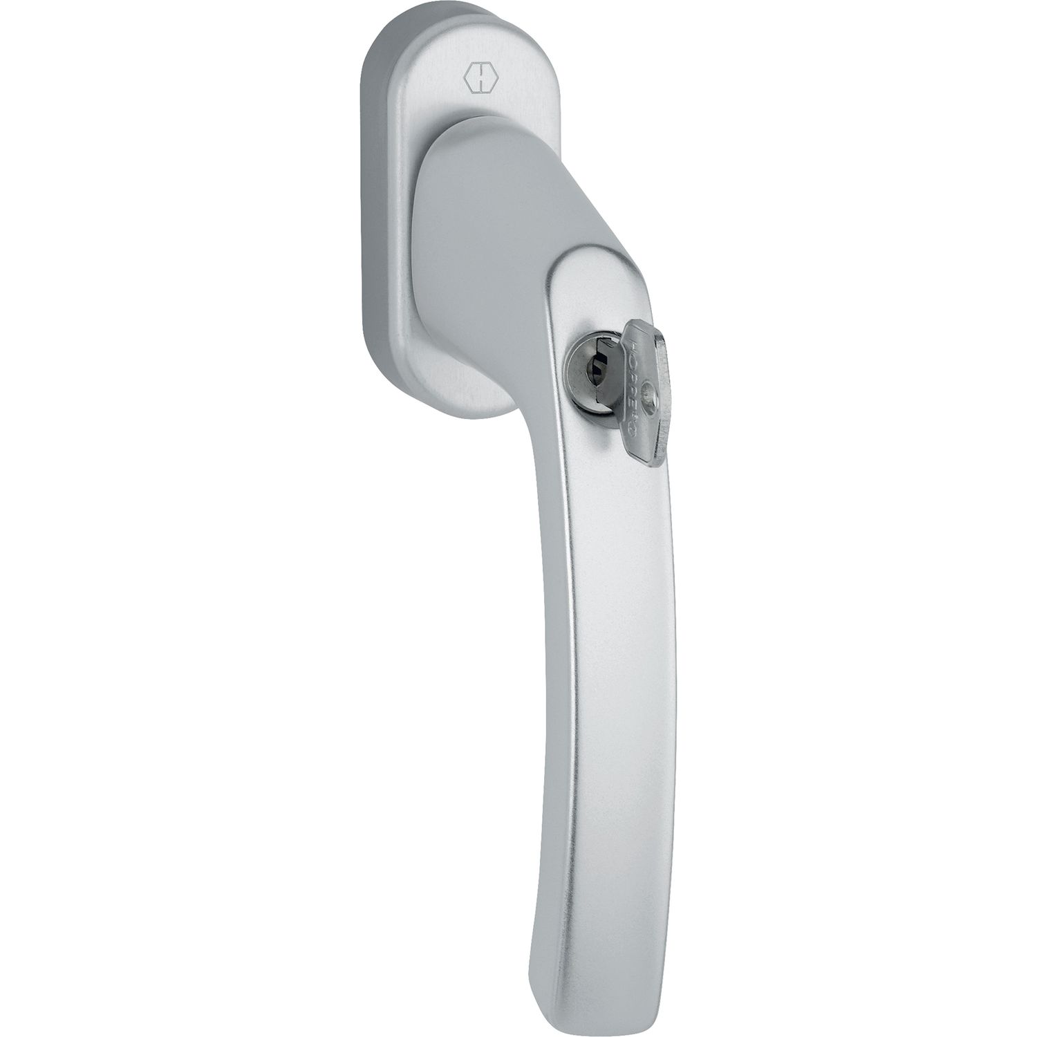 Hoppe Fenstergriff LIÈGE Sperrzylinder Vierkant 7x43 35 Nm silber eloxiert