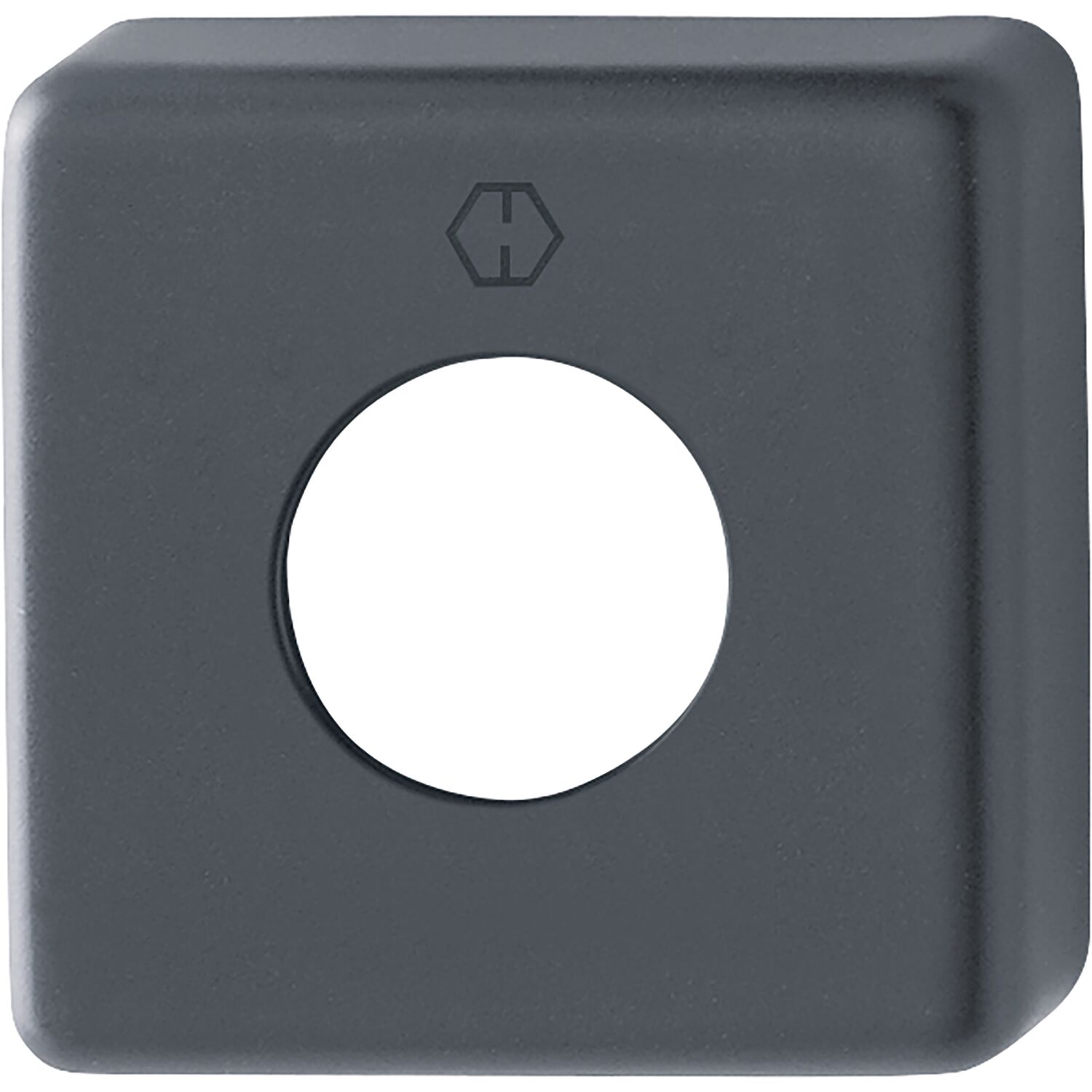 HOPPE Griff-Abdeckrosette eckig, Aluminium schwarz matt