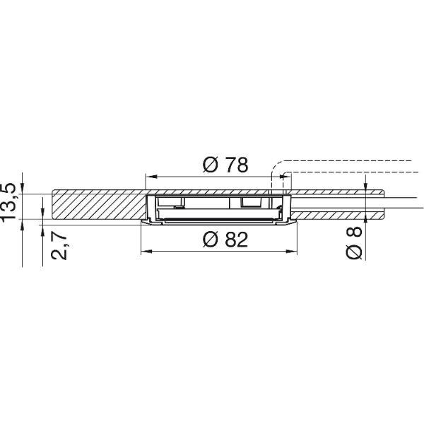 Elektra LED Einbauleuchte 8001B-78 neutralweiß ø 82mm silberfarbig
