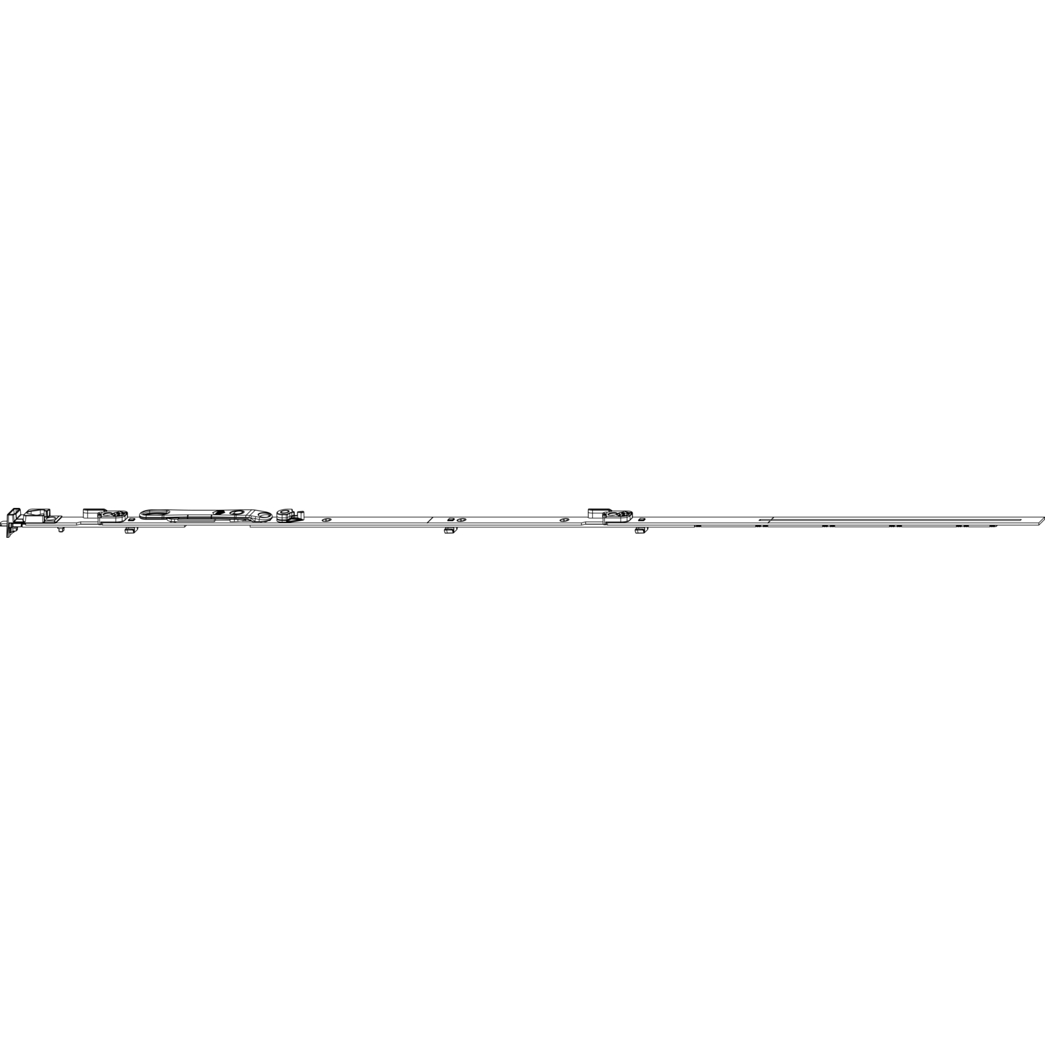 Maco #209510 MACO MM Stulpflügelgetriebe fix VZ, Beschlagsnut, KS, FFH 1091-1340 mm (209510)