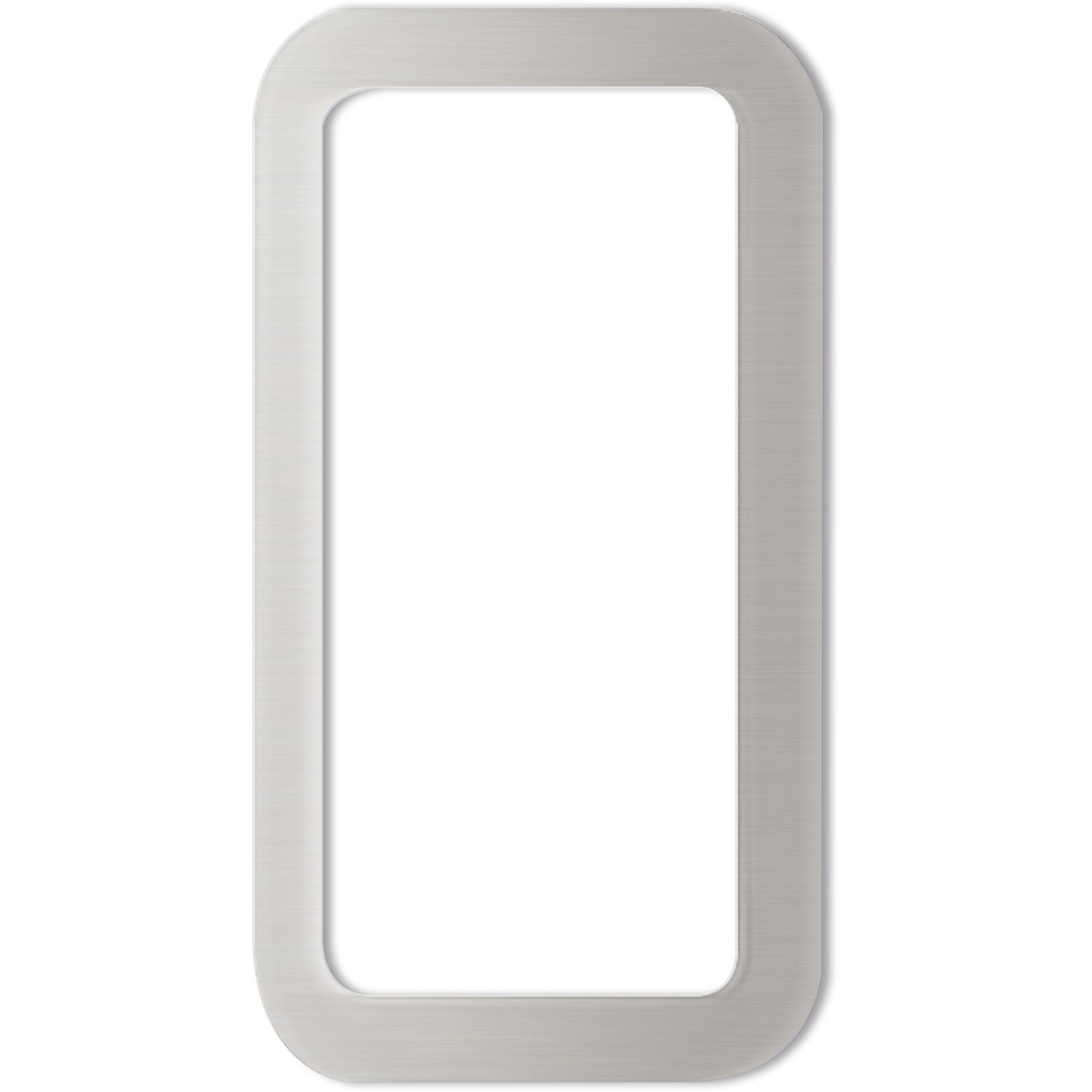KWS Muschelgriff eckig 120x65mm selbstklebend Aluminium silber eloxiert