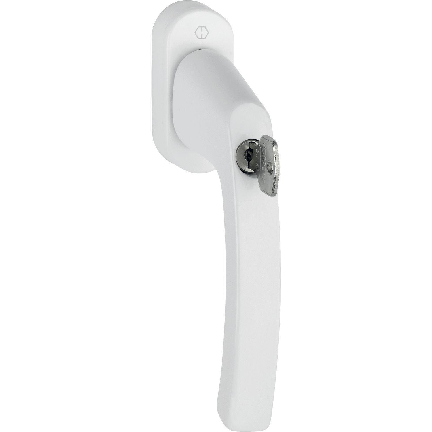 Hoppe Fenstergriff LIÈGE Sperrzylinder Vierkant 7x37 100 Nm weiß