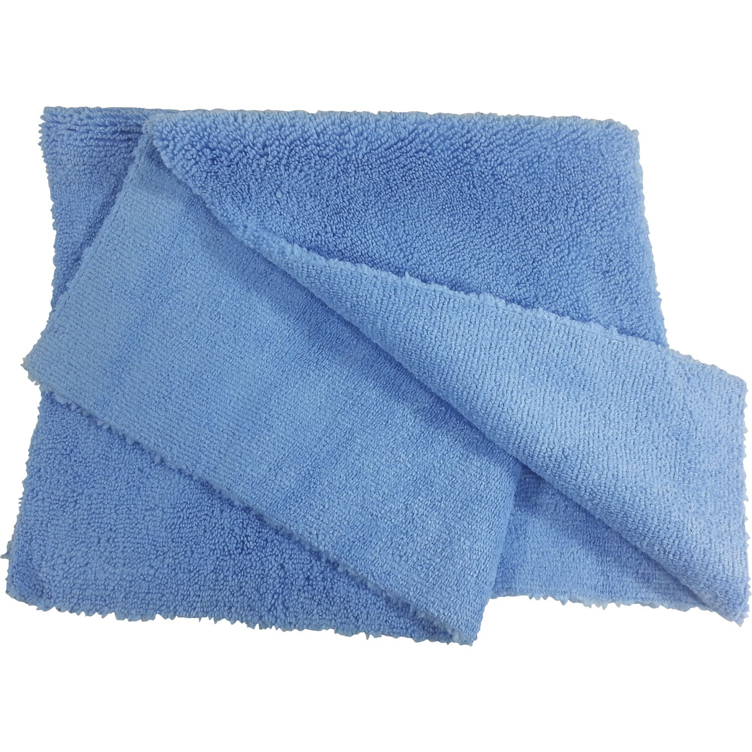 Microfasertuch Hochfloor mit nahtlosem Rand für Hochglanz 40 x 40 cm Farbe blau