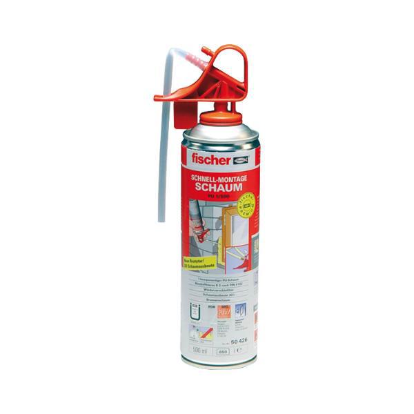 fischer 1K-Schnellmontageschaum/Brunnenschaum PU 1/500 B3, - 30L Ausbeute