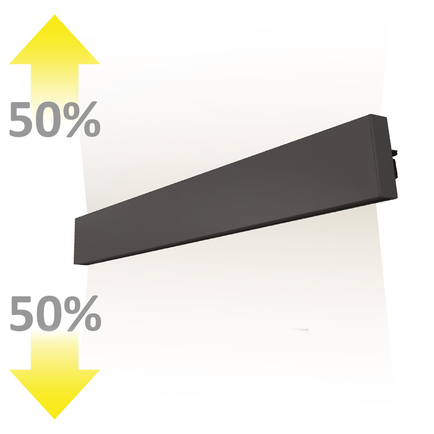 ISOLED LED Wandleuchte Linear Up&Down 900 910mm 30W IP40 schwarz warmweiß