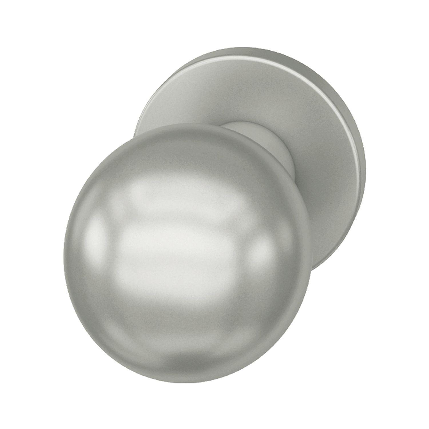 FSB FSB Türknopf 23 0802 03400 ASL/AGL fest auf Rosette, Aluminium silber eloxiert