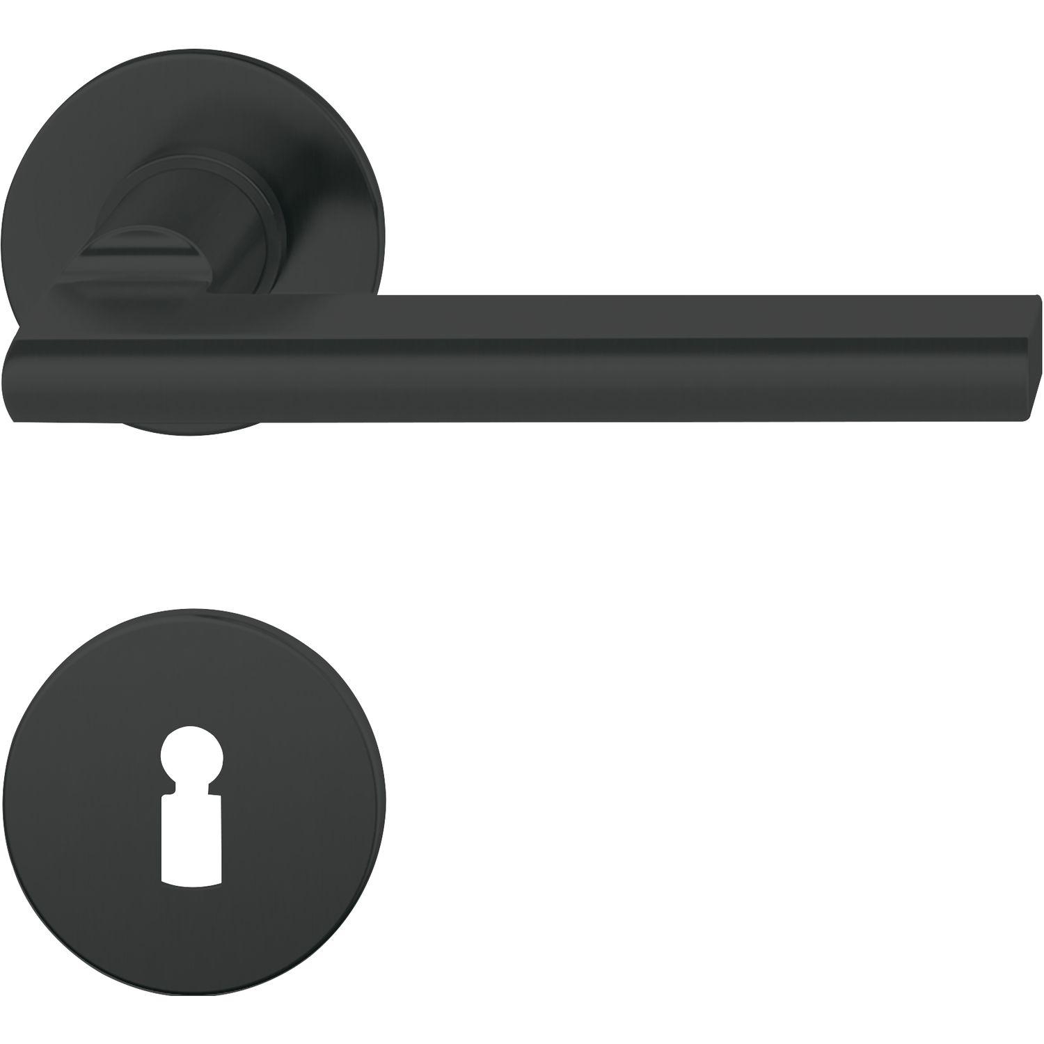 FSB Drückergarnitur 10 1035 flächenbündig BB, 38 - 42, Aluminium schwarz