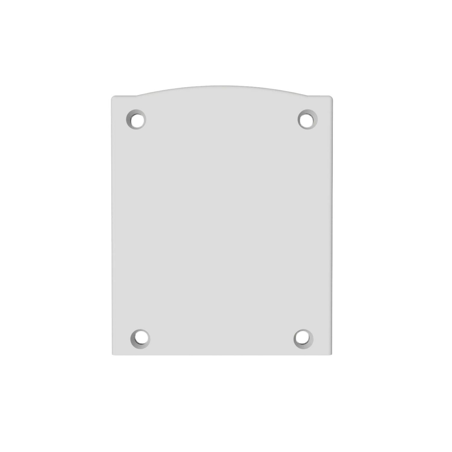 ISOLED Endkappe EC116 Alu weiß für LAMP30 V1+V2 Halbrund 2 STK inkl. Schrauben
