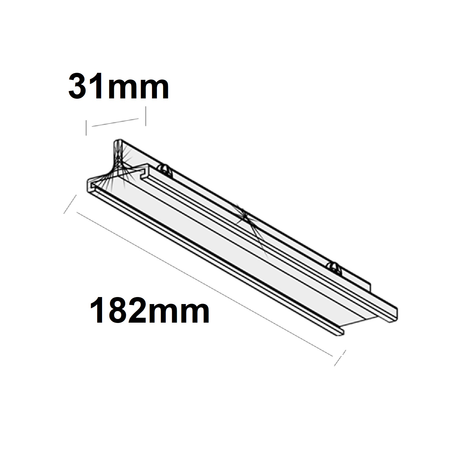 ISOLED 3-Phasen DALI Schiene mechanischer Verbinder schwarz