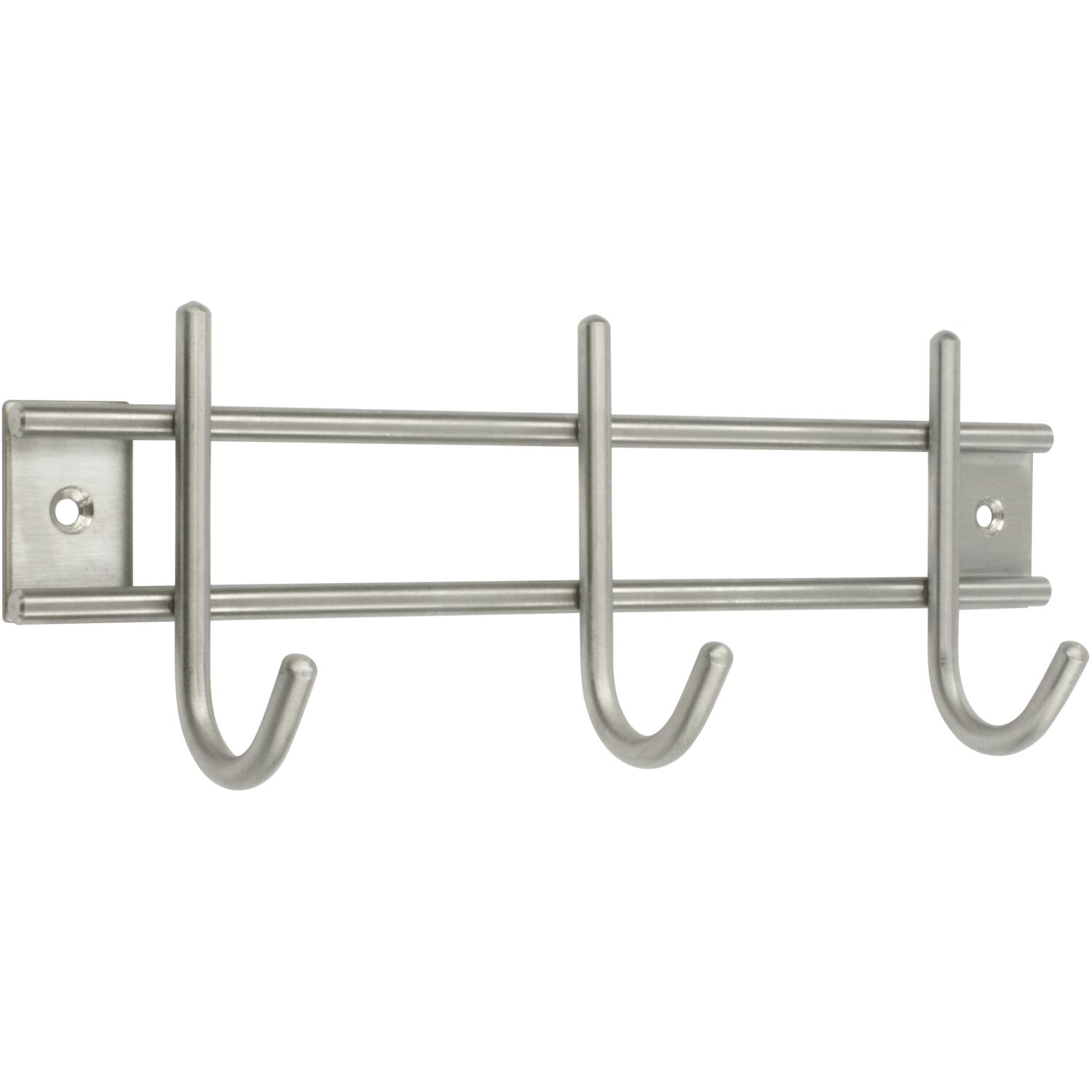 SIRO Garderobenleiste Satis mit 3 Haken, Breite 220 mm, Edelstahl gebürstet
