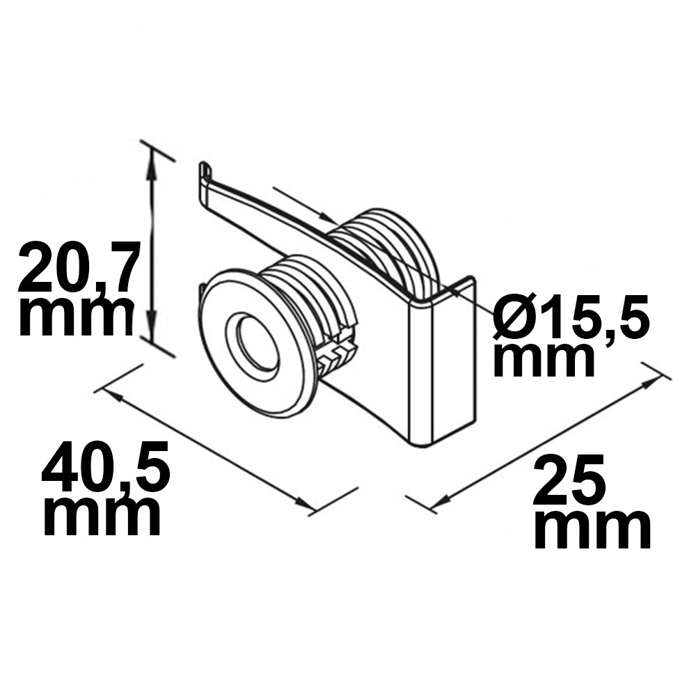 ISOLED Mini-Plug Anschlussblende für 113527/113546 weiß