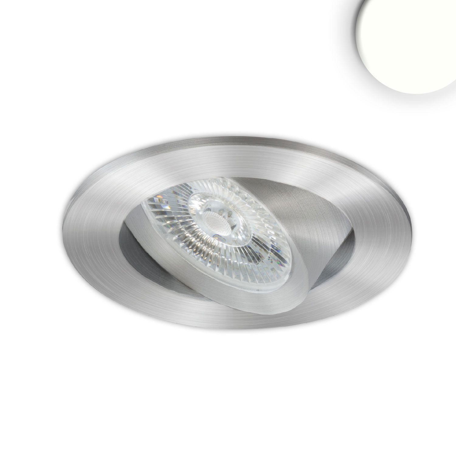 ISOLED LED Einbauleuchte Slim68 Alu gebürstet rund 9W neutralweiß dimmbar