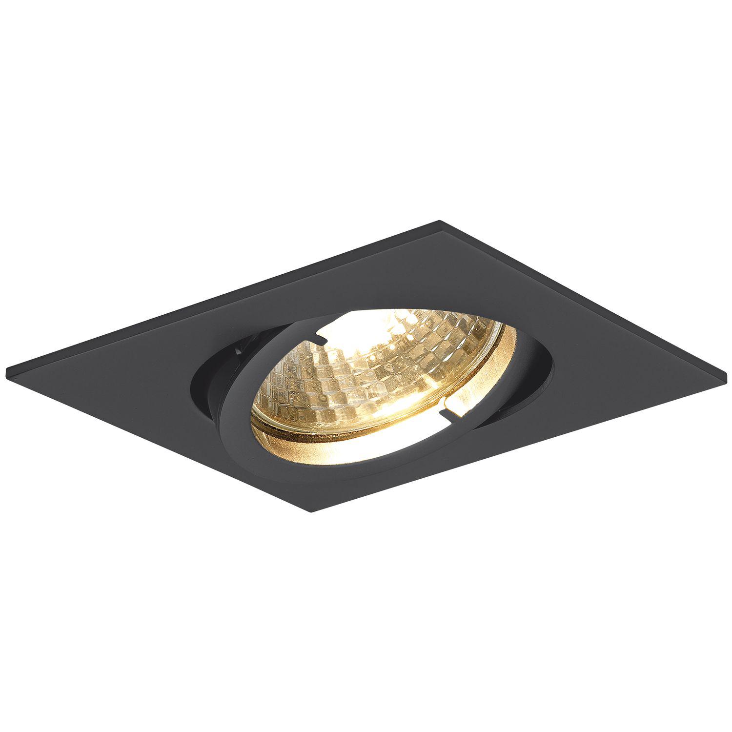 ninka Deckeneinbauleuchte Quad H 230 V, max. 50 Watt, 82x82 mm, schwarz matt