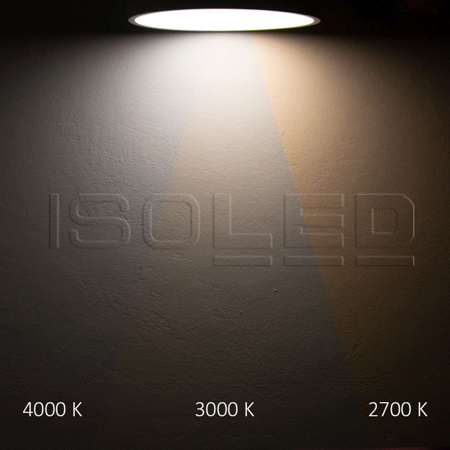 ISOLED LED Deckenleuchte PRO weiß 15W rund DN170 ColorSwitch 2700|3000|4000K dimmbar
