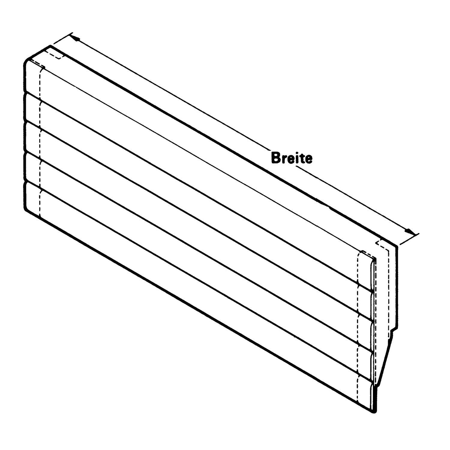 Standard Frontblende, Breite 900 mm, Nord. Fichte roh ()