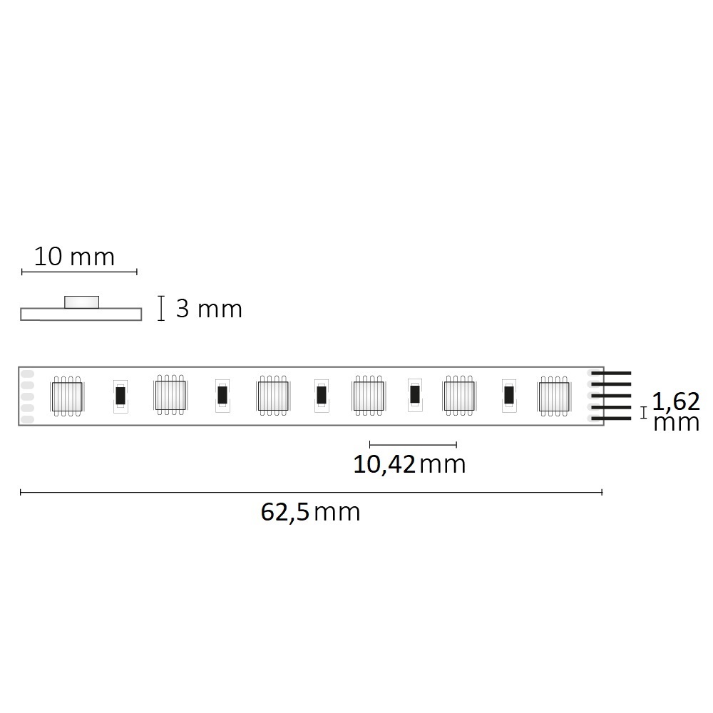 ISOLED LED SIL RGB+WW Flexband 24V DC 19W 4in1 Chip 5m Rolle 96 LED/m